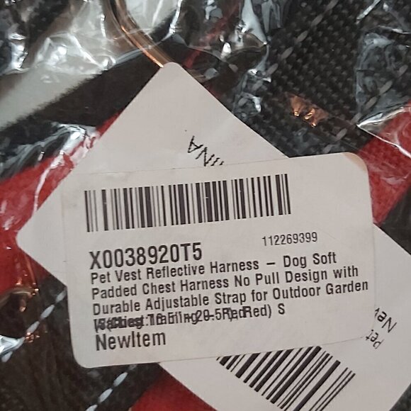 Easy Walk Dog Harness, Breathable, No Pull Adjustable Harness, Fluorescent Strip - Picture 7 of 8